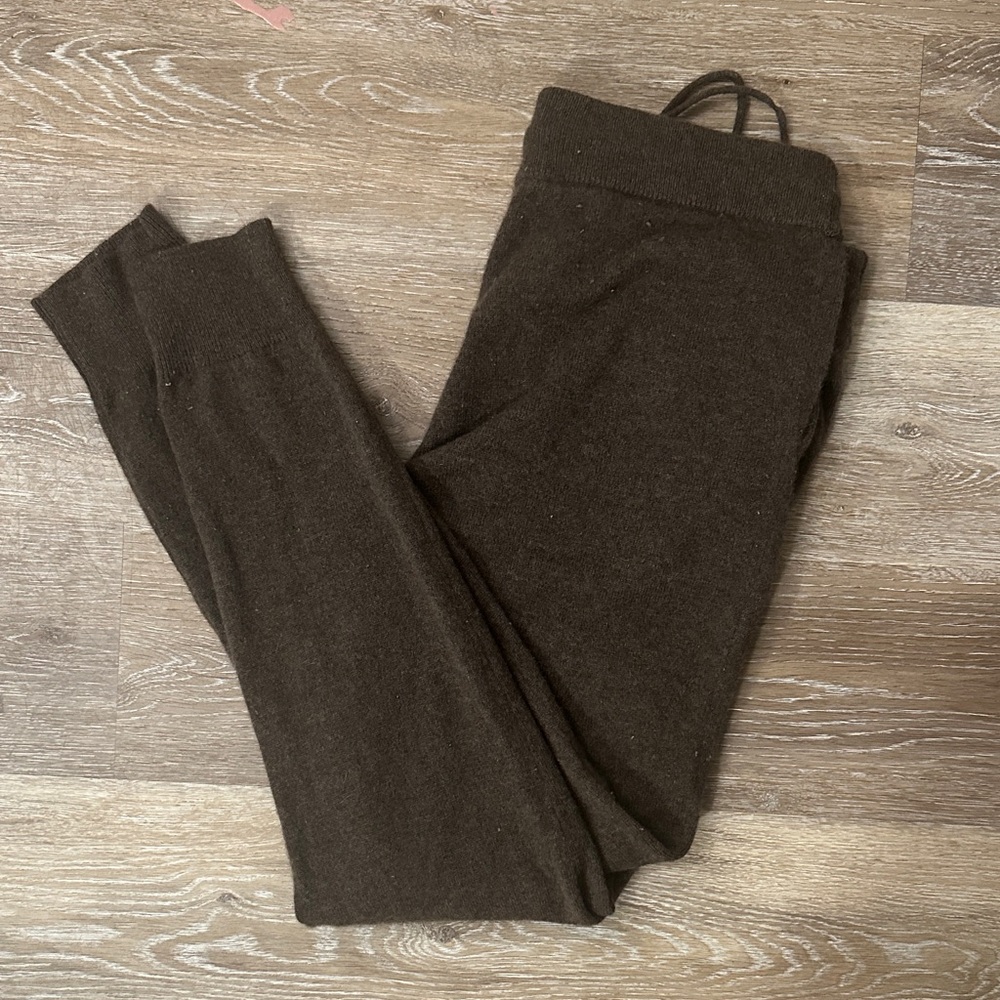 Quince Dark Brown Cashmere Pants